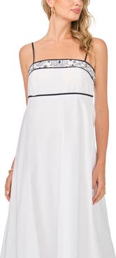 Vince Camuto Square Neck Cotton Dress
