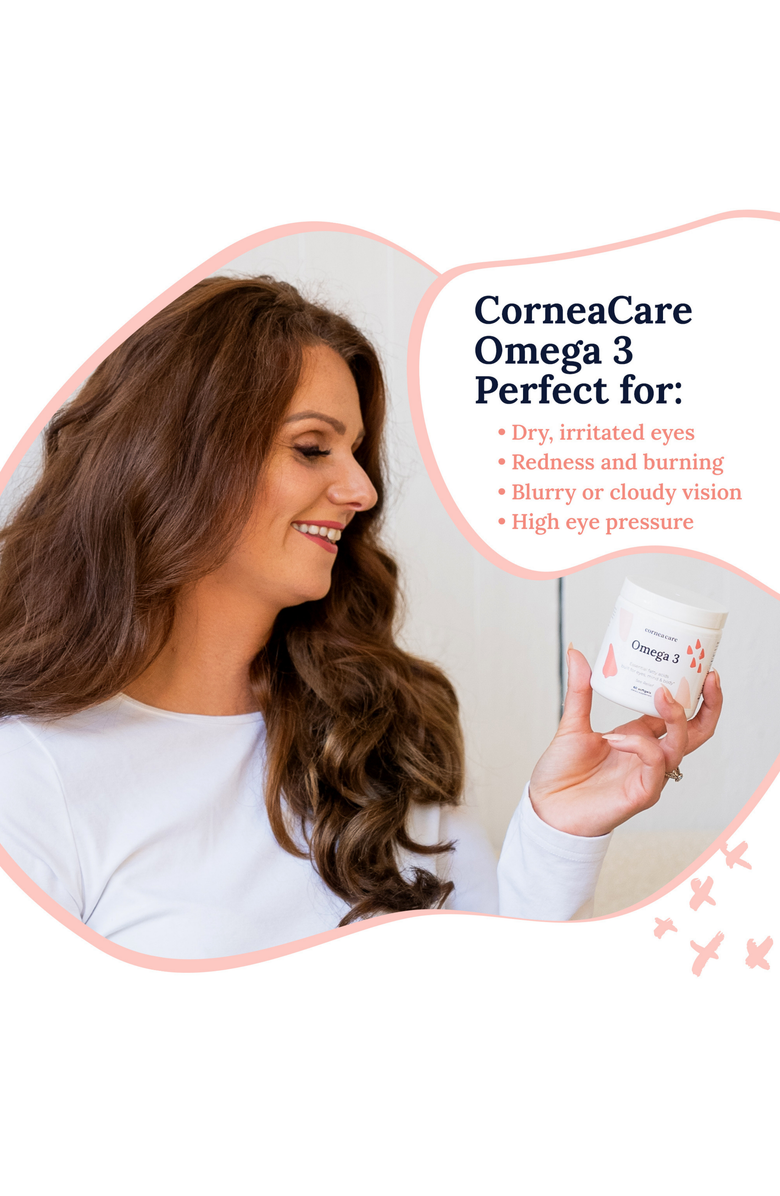 Cornea Care Triple Strength Omega 3 Softgels for Eye, Alternate, color, 