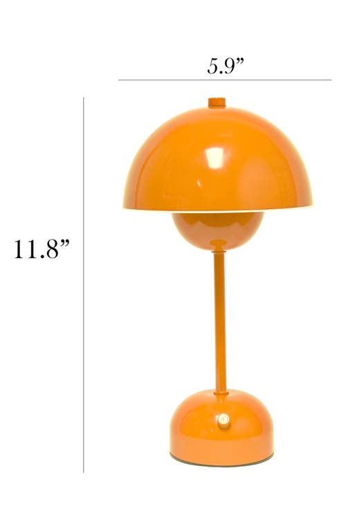 Lalia Home Touch Activated Wireless Lamp In Bright Orange