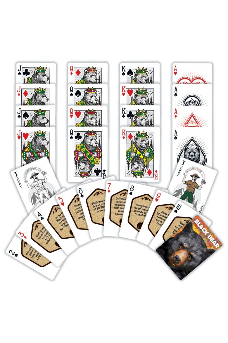 Black Bear Playing Cards, Alternate, color, Multicolor