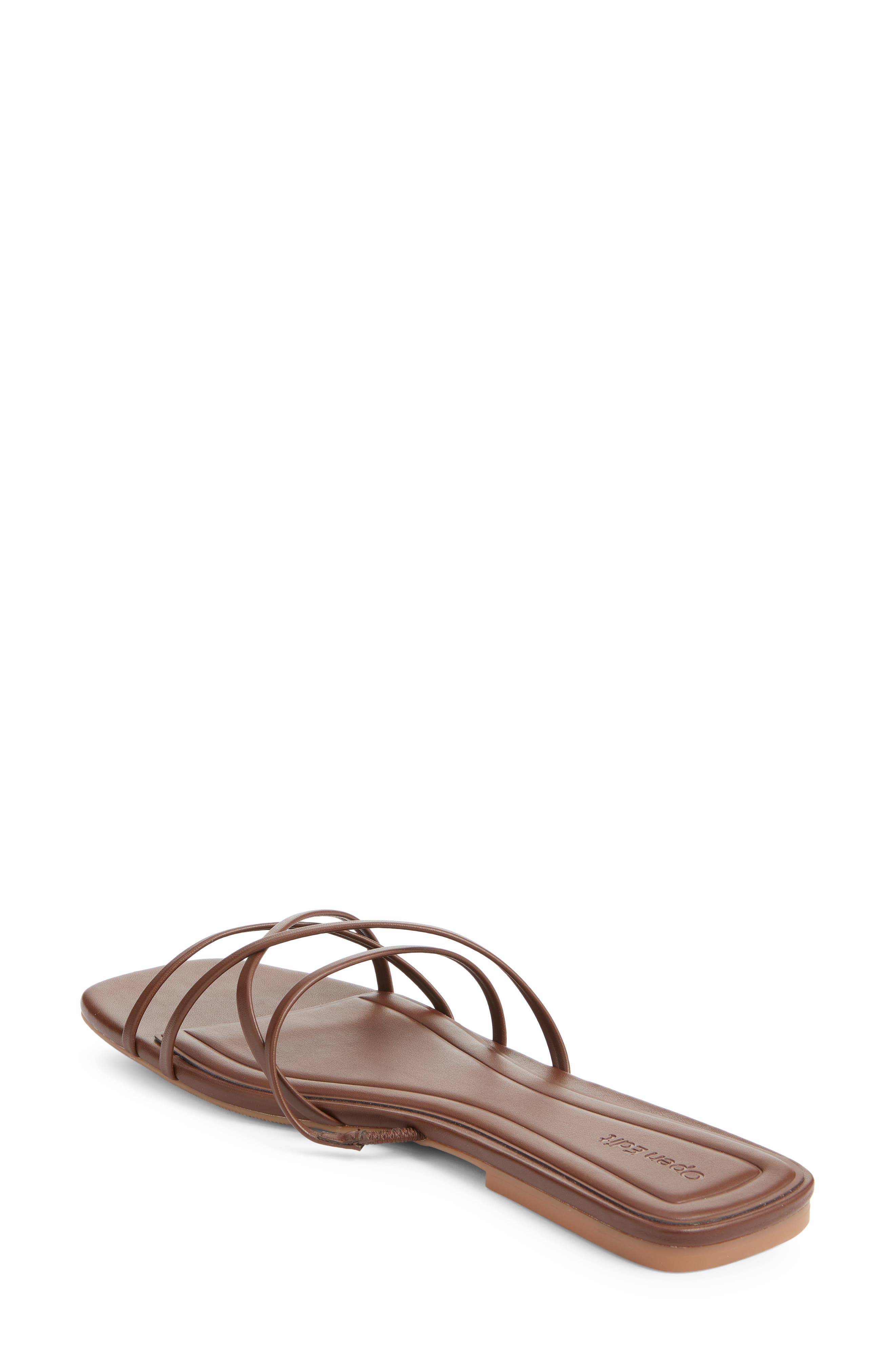 Open Edit Korva Slide Sandal, Alternate, color, Brown Chocolate