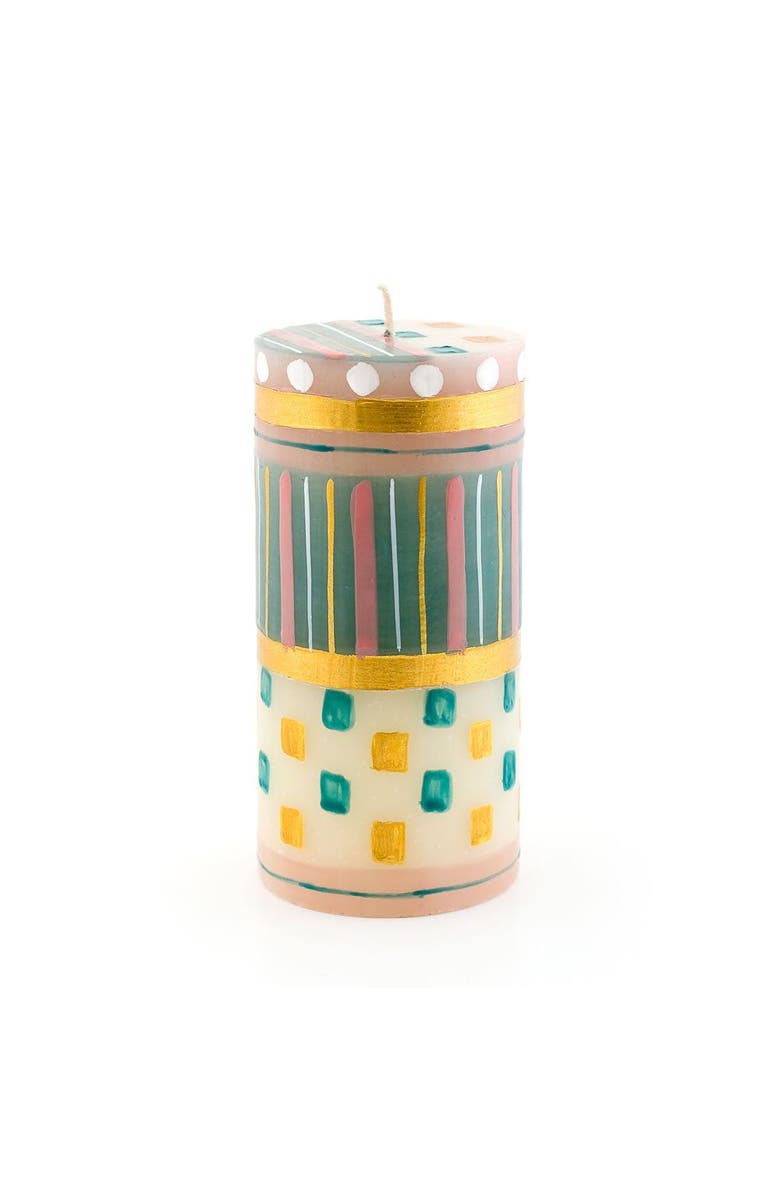 Thumbprint Artifacts Delight Painted Pillar Candle, Main, color, Delight - 3X6"