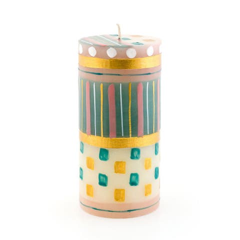 Delight Painted Pillar Candle