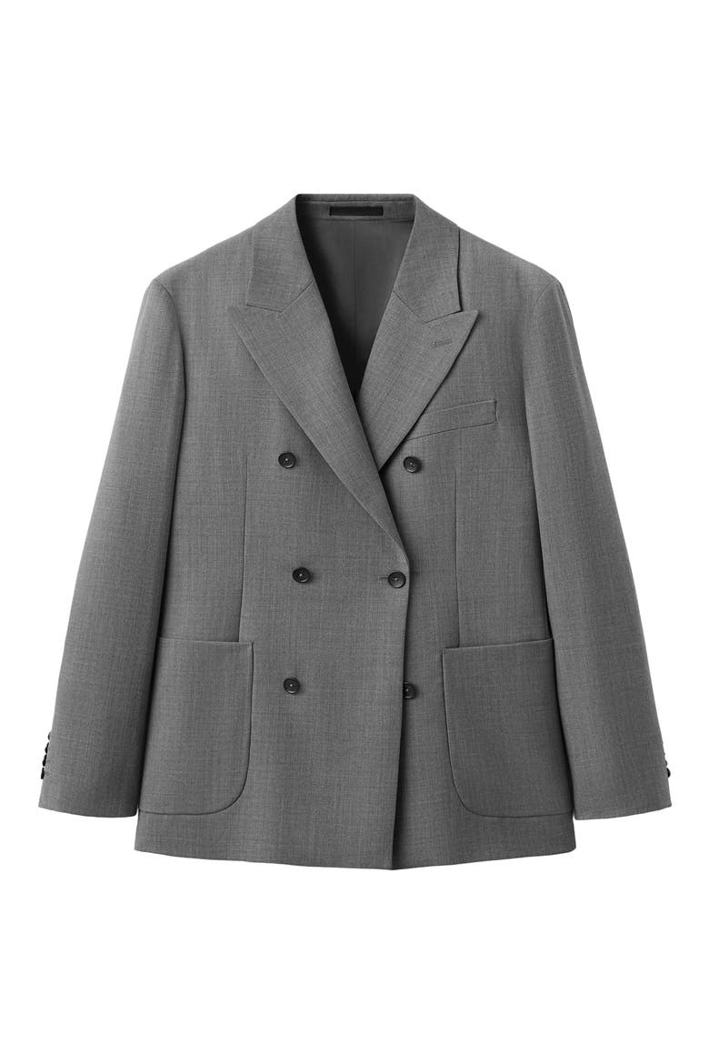 Ricardo Regular Fit Double Breasted Jacket, Alternate, color, GREY