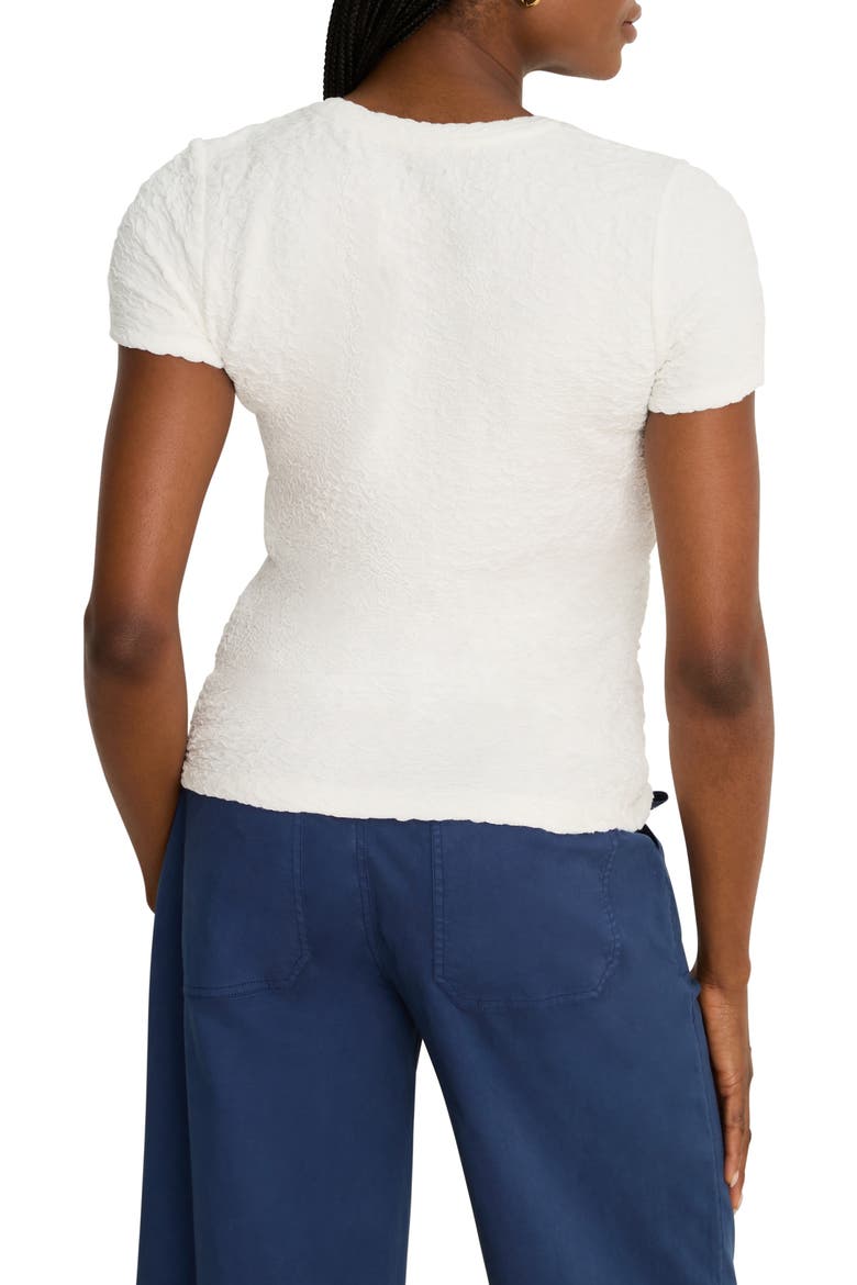 Crinkle Texture T-Shirt, Alternate, color, PAPER WHITE
