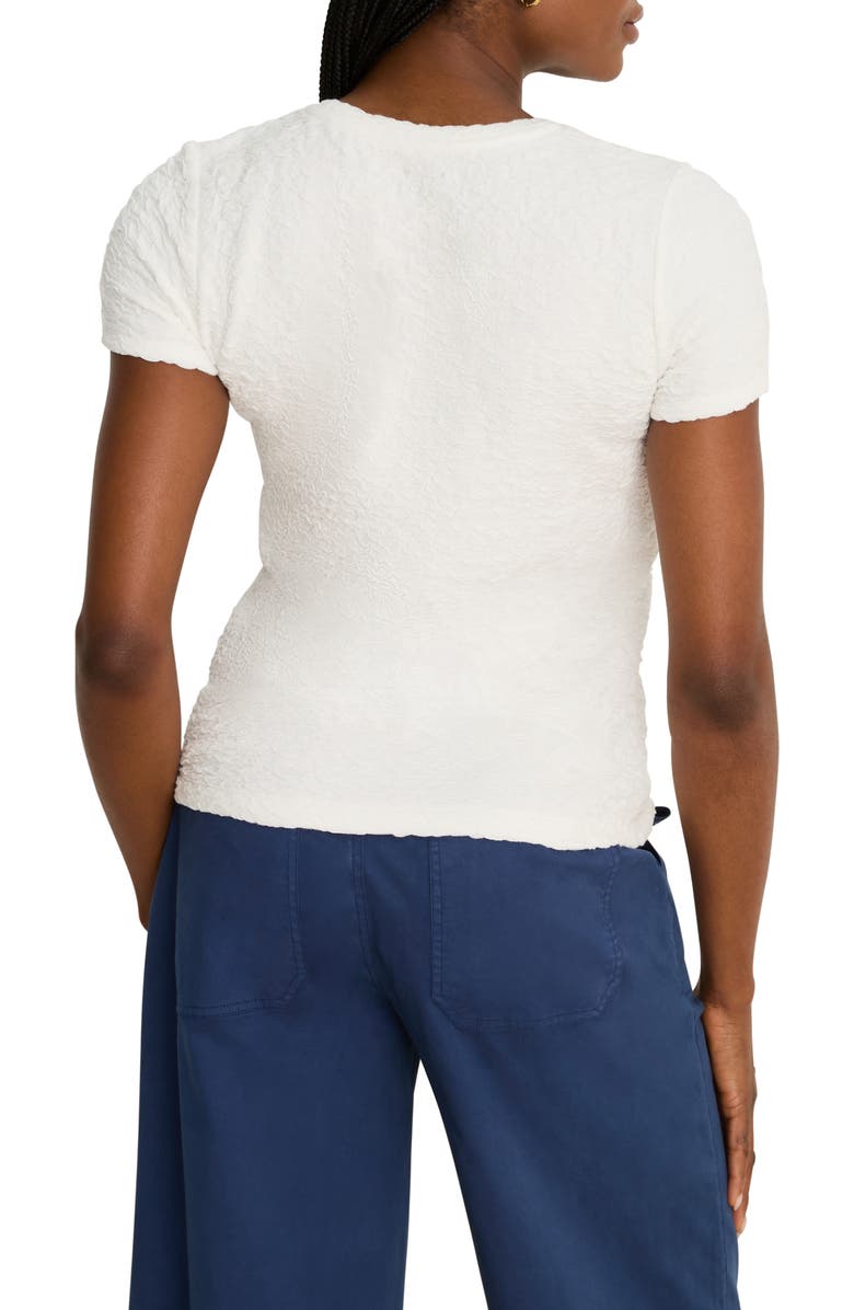 NIC+ZOE Crinkle Texture T-Shirt, Alternate, color, Paper White