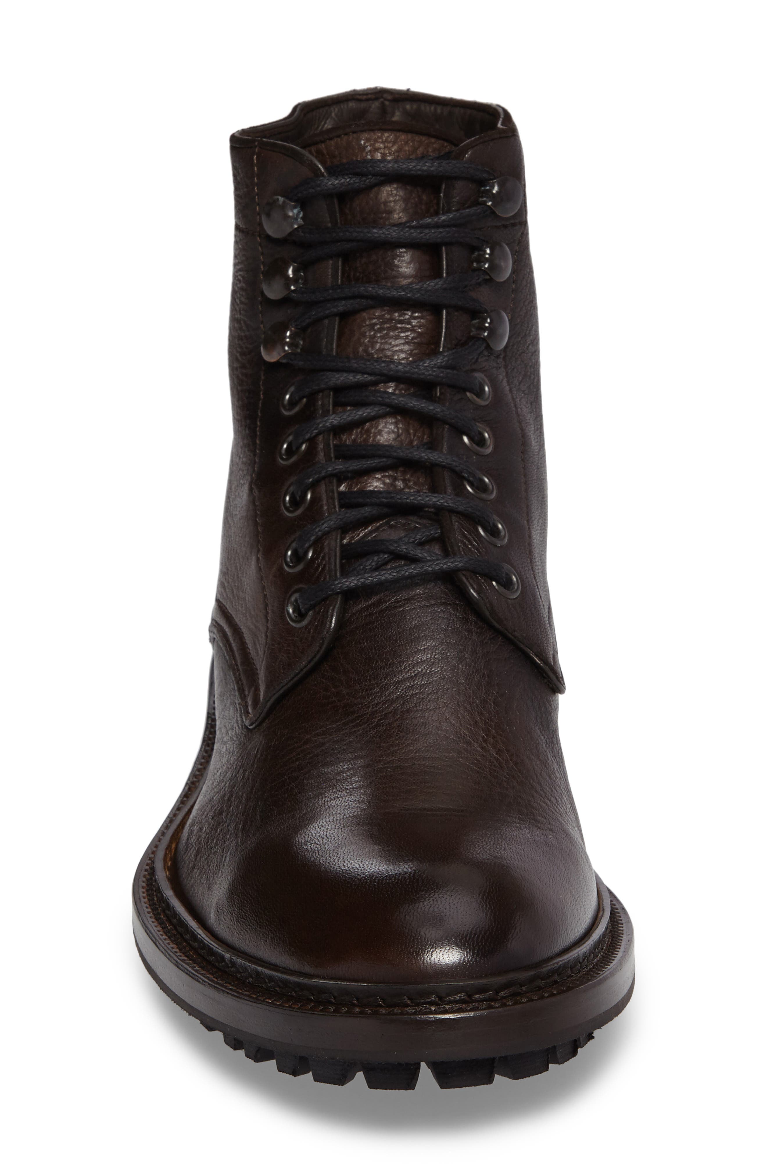 Greyson Plain Toe Boot, Alternate, color, DARK BROWN