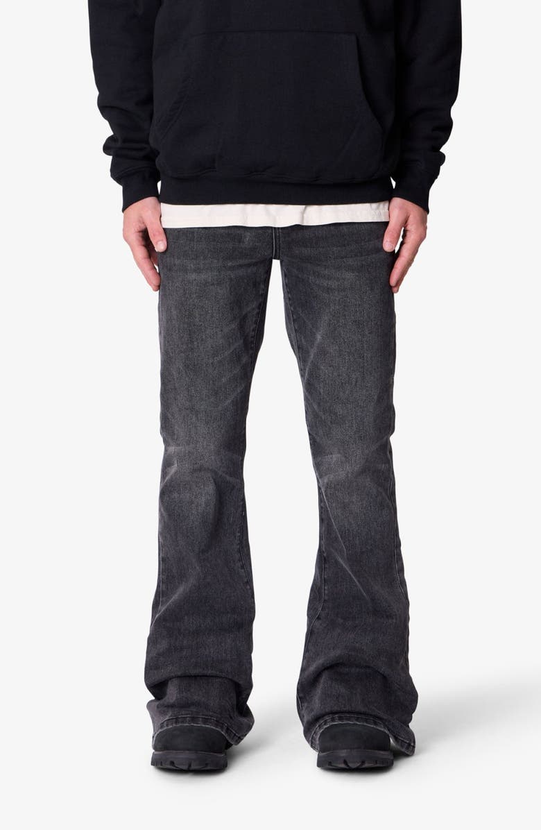 mnml Super Flare Jeans, Main, color, Vintage Black