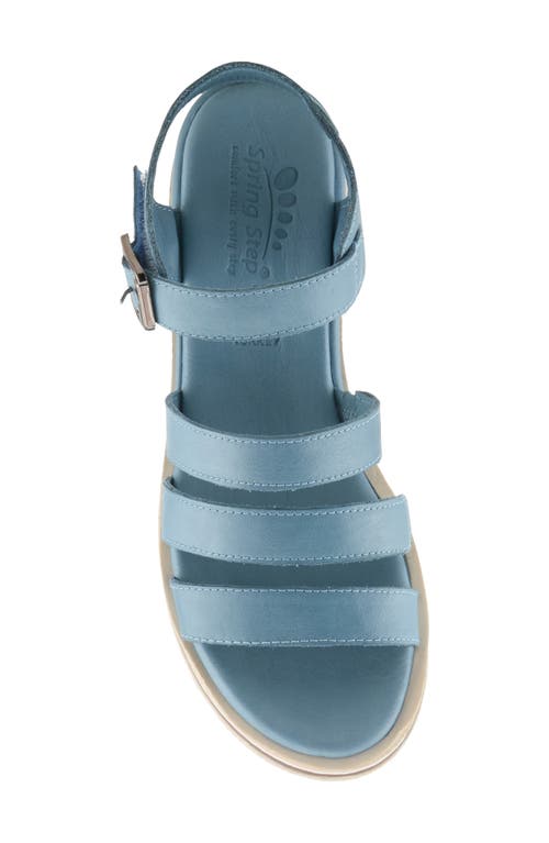 Spring Step Gosalina Platform Sandal In Denim Blue