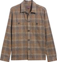 Johnston & Murphy Marled Plaid Shirt Jacket