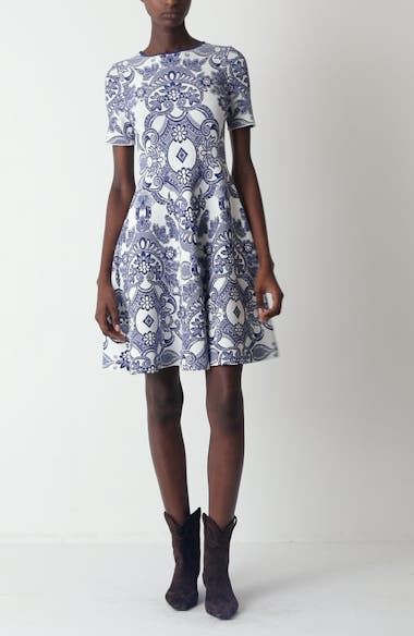 Etro Jacquard Knit Fit & Flare Sweater Dress | Nordstrom