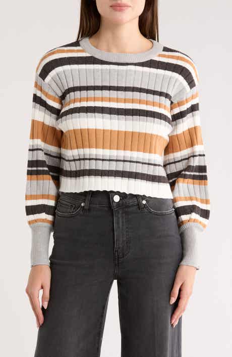 Vigoss Mossy Stripe Crewneck Sweater