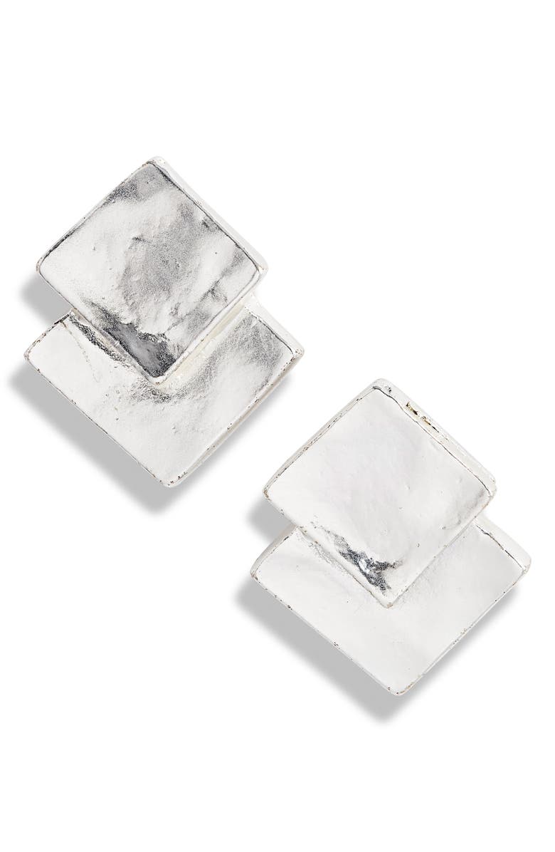 Karine Sultan Double Square Stud Earrings, Main, color,