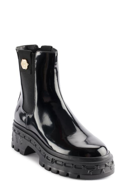 KARL LAGERFELD PARIS Londyn Lug Sole Chelsea Boot in Black 