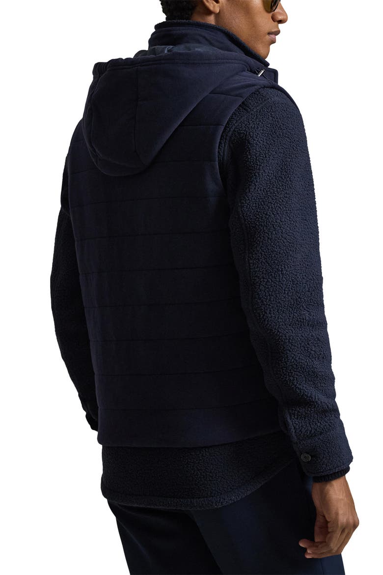 Quilted Hooded Jersey Vest, Alternate, color, RL NAVY