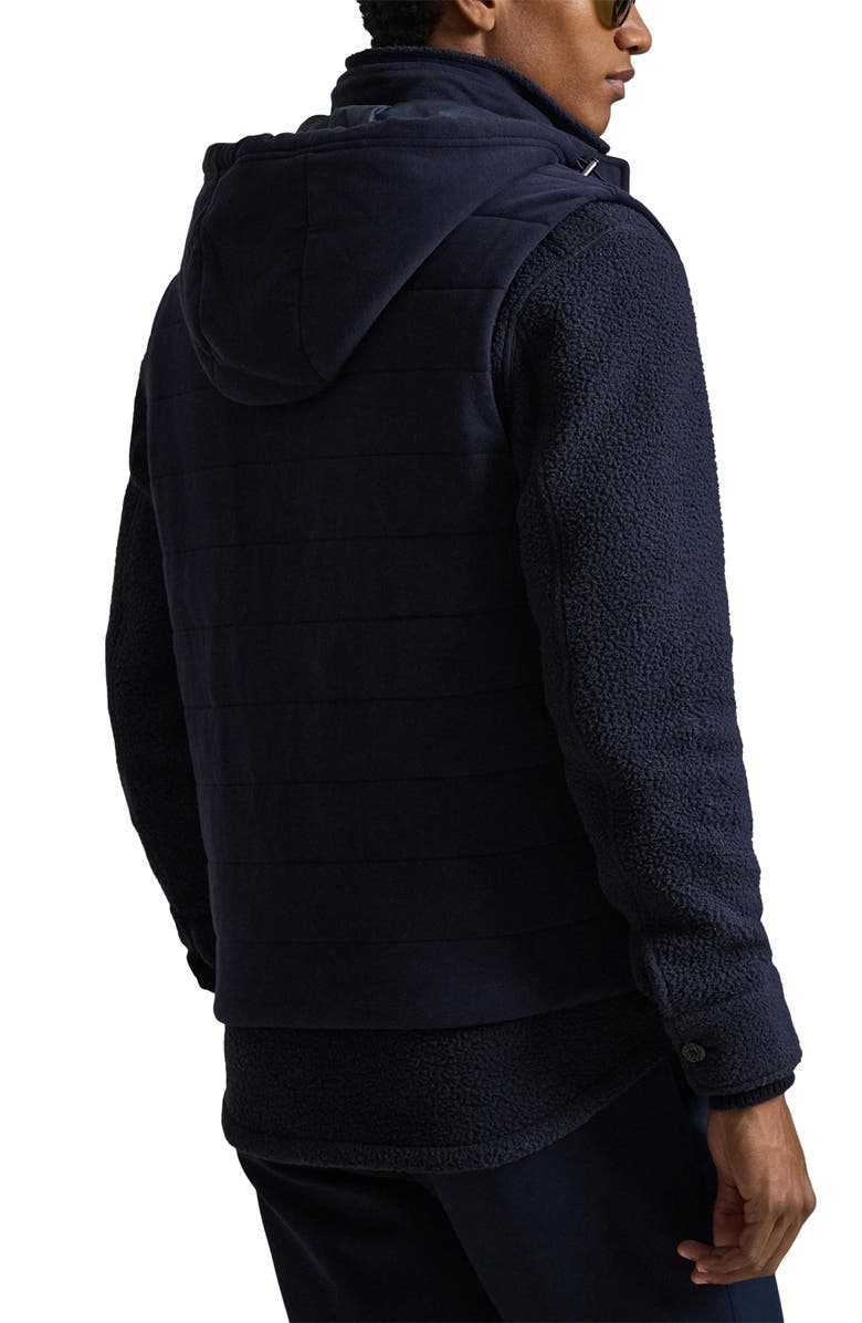 Polo Ralph Lauren Quilted Hooded Jersey Vest, Alternate, color, Rl Navy
