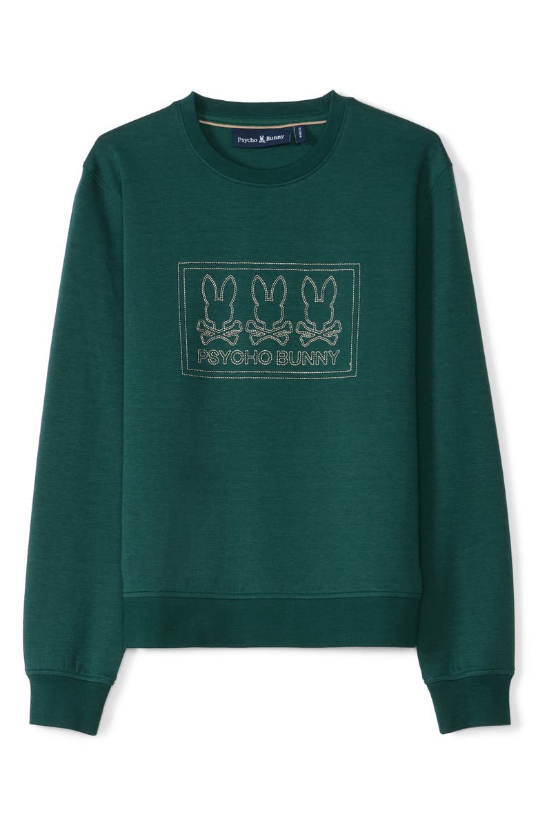 Psycho Bunny Kids' Tacoma Stitch Sweatshirt, Main, color, Sea Moss