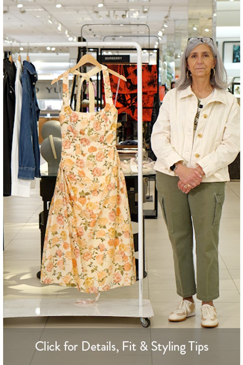 Tallulah Rose Print Halter Midi Dress video