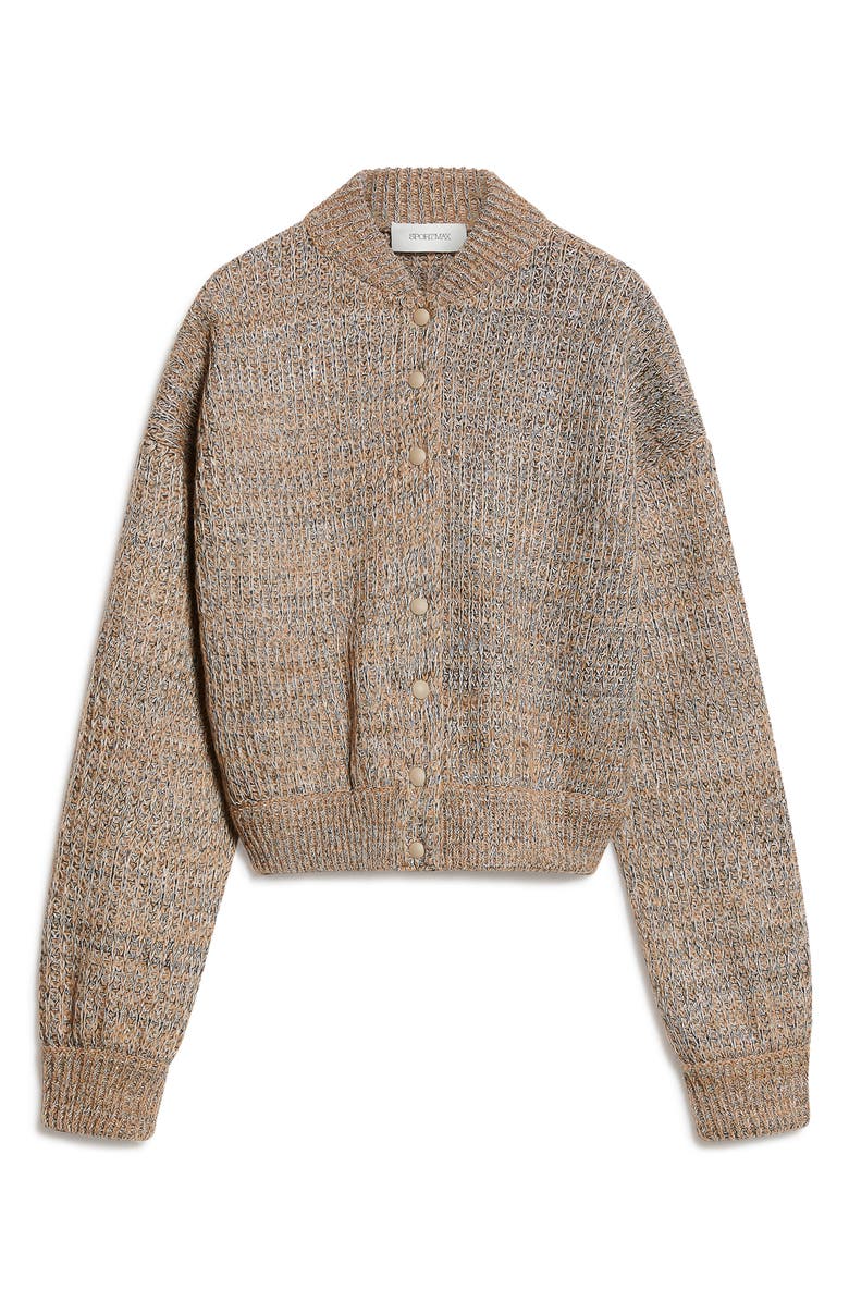 SPORTMAX Edna Marled Knit Bomber Jacket, Alternate, color, 