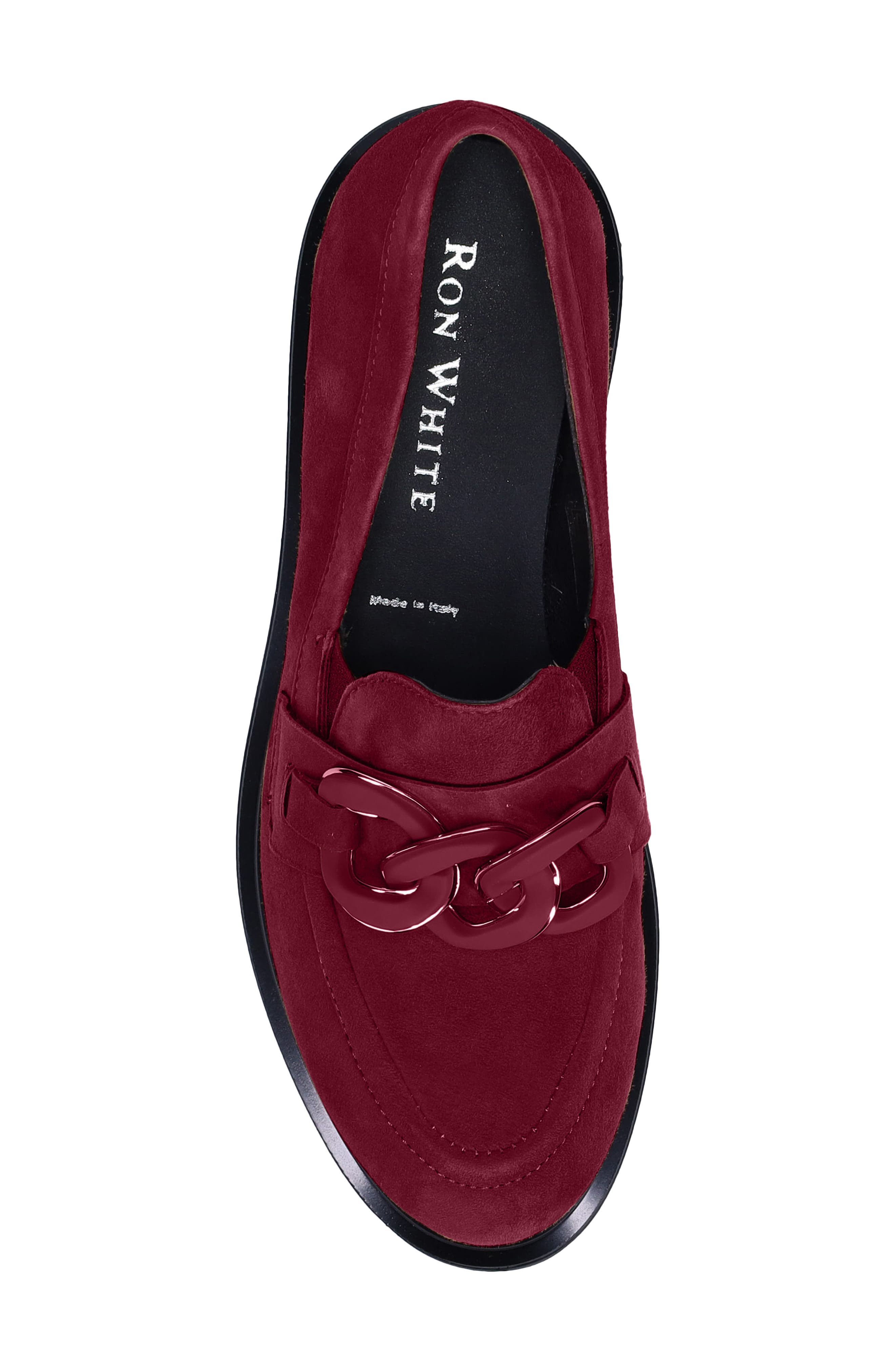 Allison Water Resistant Chain Loafer, Alternate, color, WINE