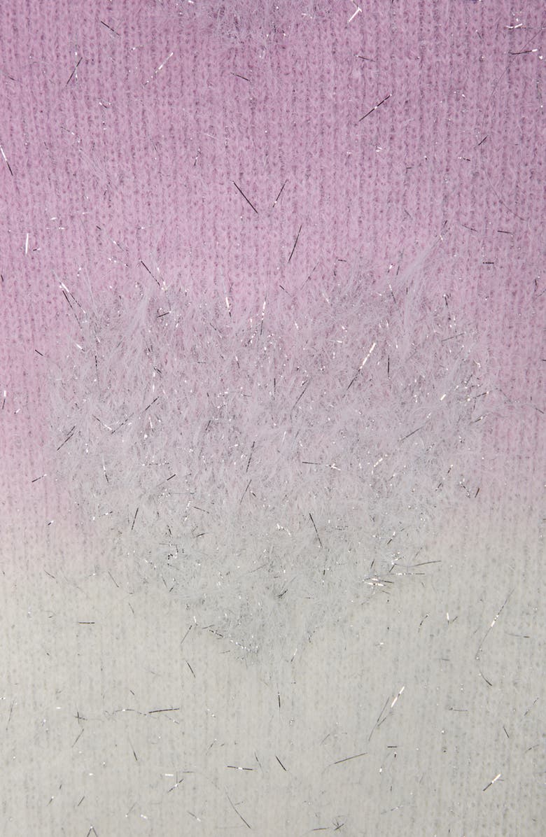 SAACHI Heart Eyelash Cardigan, Alternate, color, Pastel Purple