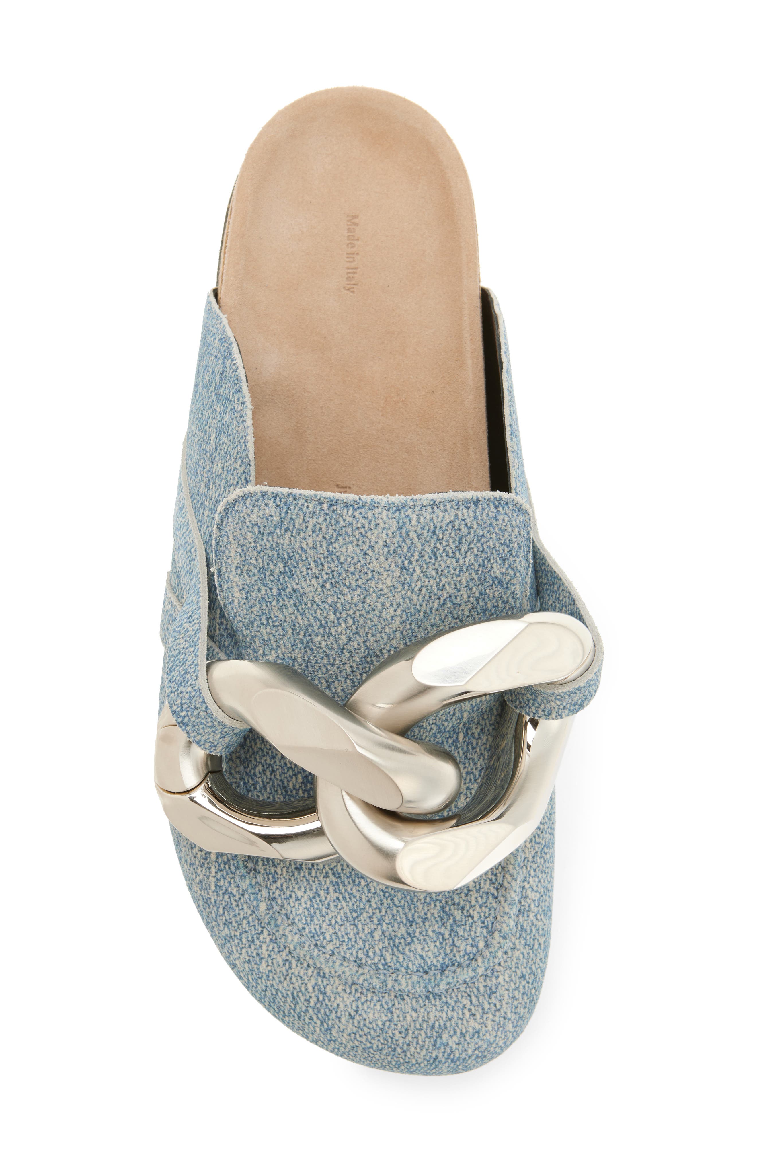 Chain Detail Loafer Mule, Alternate, color, BLUE
