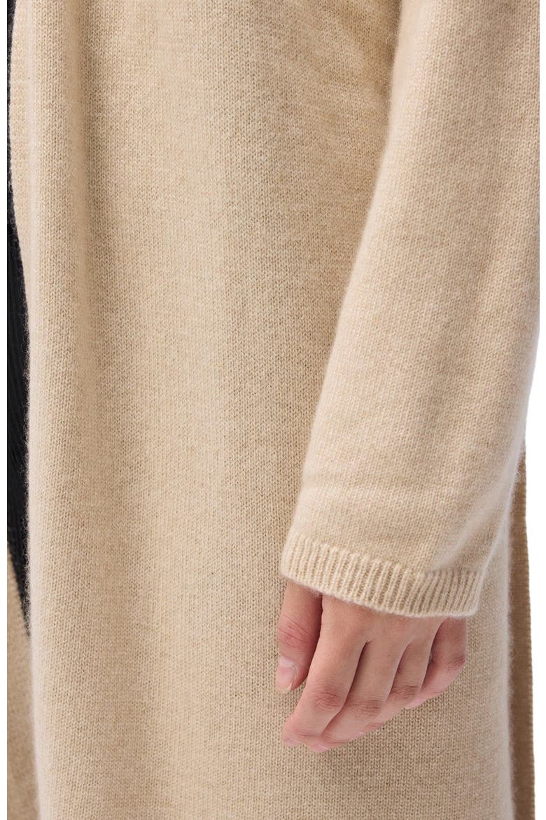 Long Maternity Cashmere Robe, Alternate, color, beige