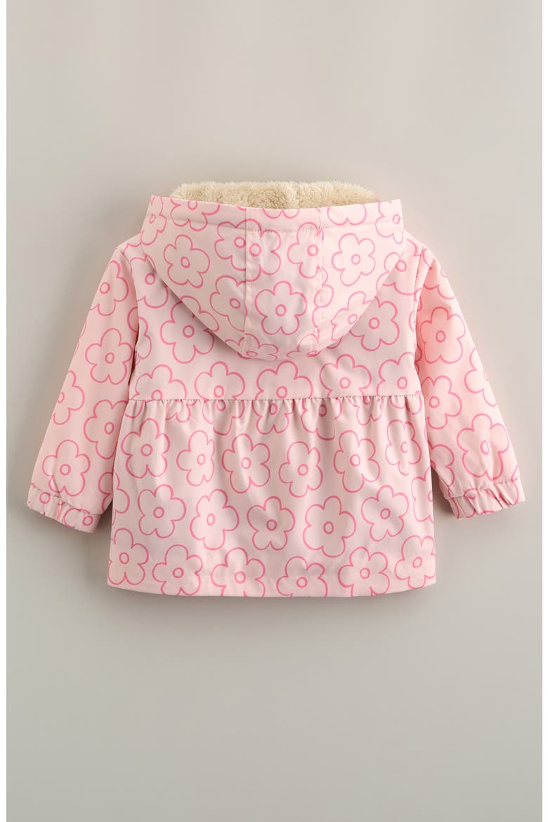 High Pile Fleece Lined Hooded Jacket, Alternate, color, PINK BALM POPPY DAISY