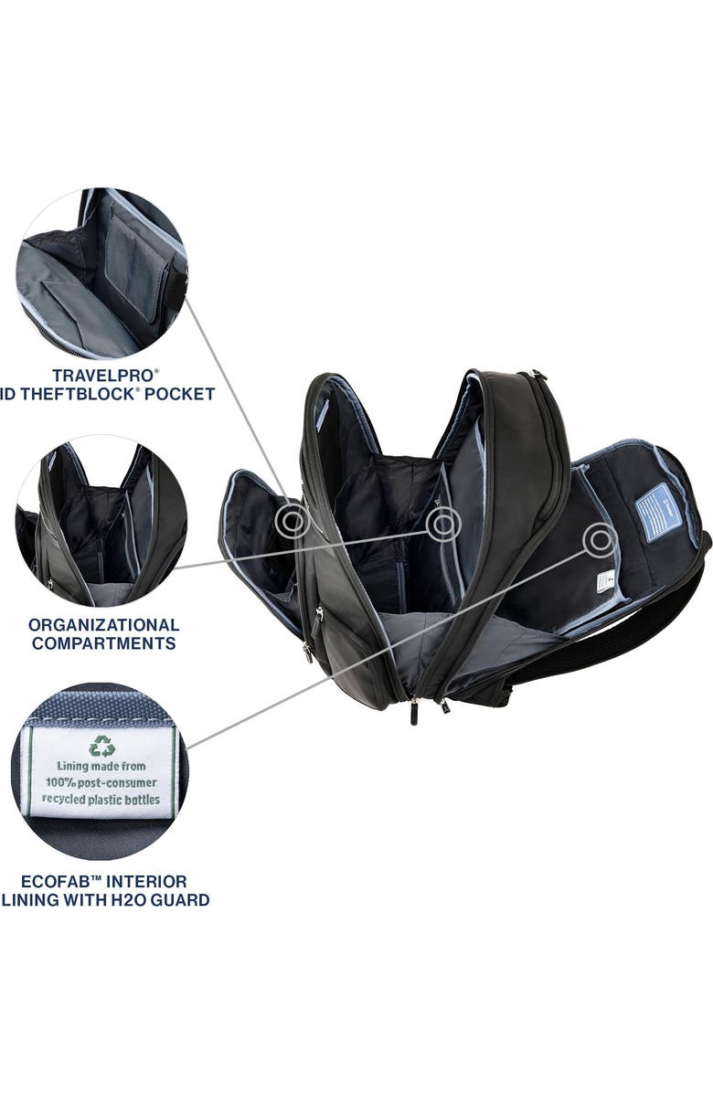 TRAVELPRO Platinum Elite Laptop Travel Backpack, Alternate, color, Black