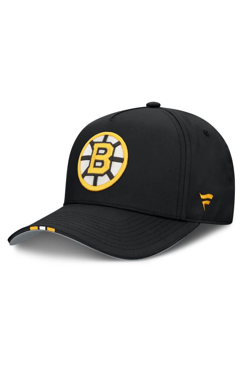 Men's Fanatics Black Boston Bruins 2025 NHL Draft Authentic Pro On-Stage Podium A-Frame Adjustable Hat, Alternate, color, Black