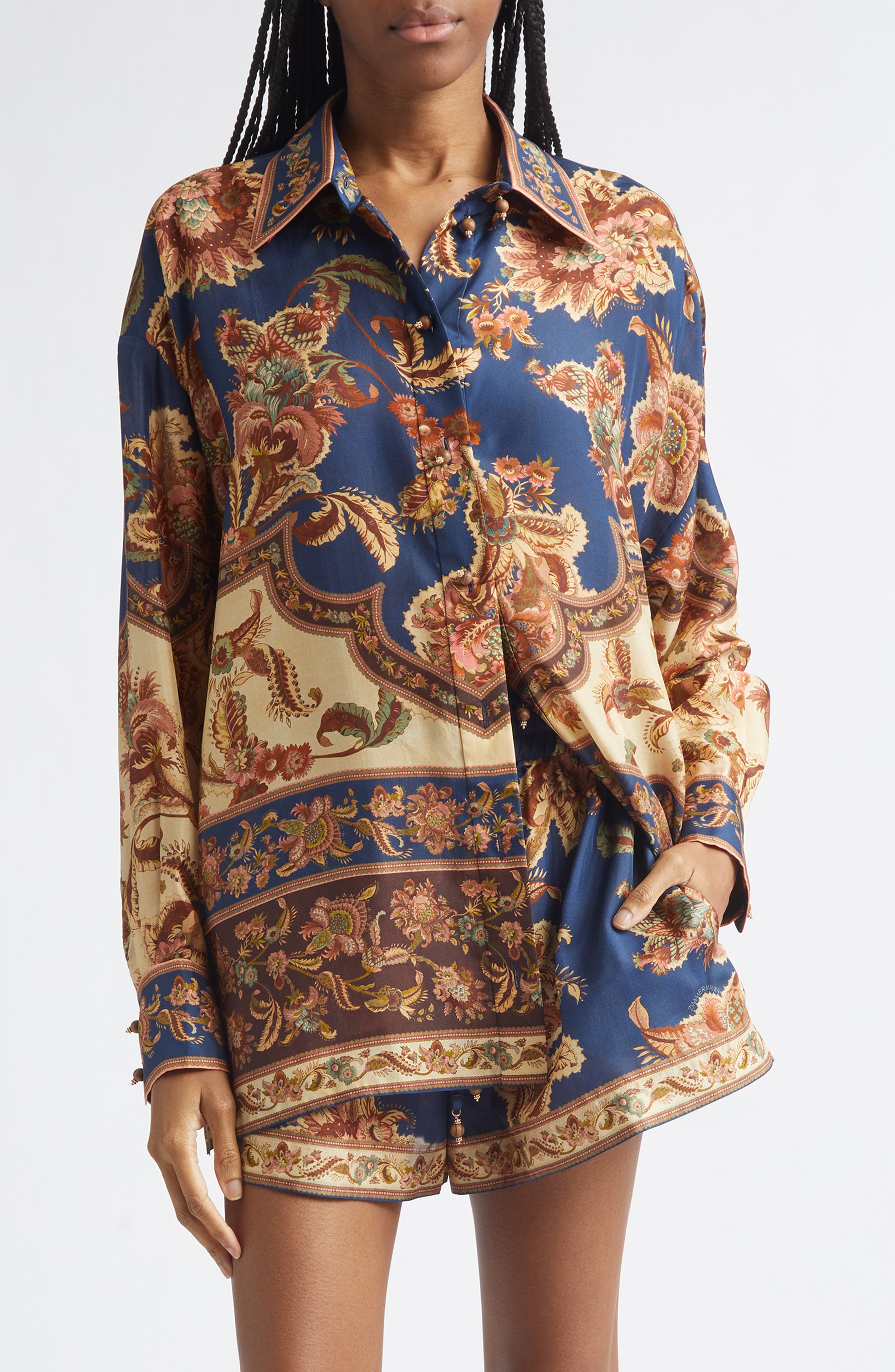 selected NAVY JACOBEAN