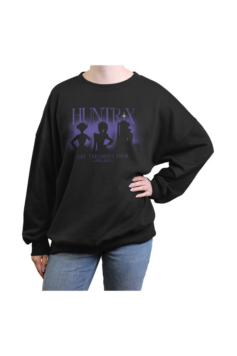 Junior's KPop Demon Hunters The Takedown Tour Silhouette Logo  Sweatshirt, Main, color, Black