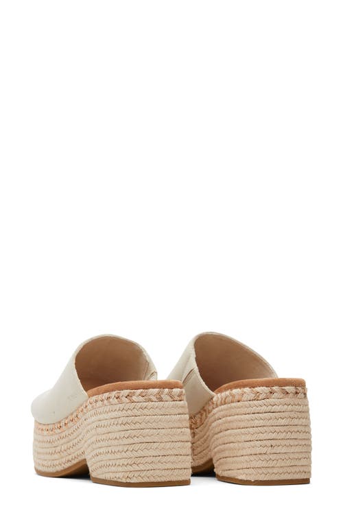 TOMS TOMS LAILAM ESPADRILLE PLATFORM SLIDE SANDAL 