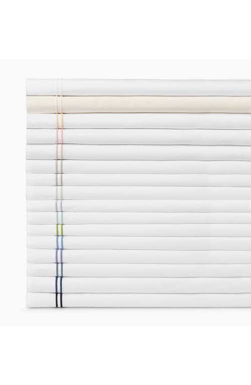 Sferra Grande Hotel Cotton Flat Sheet In White/pink