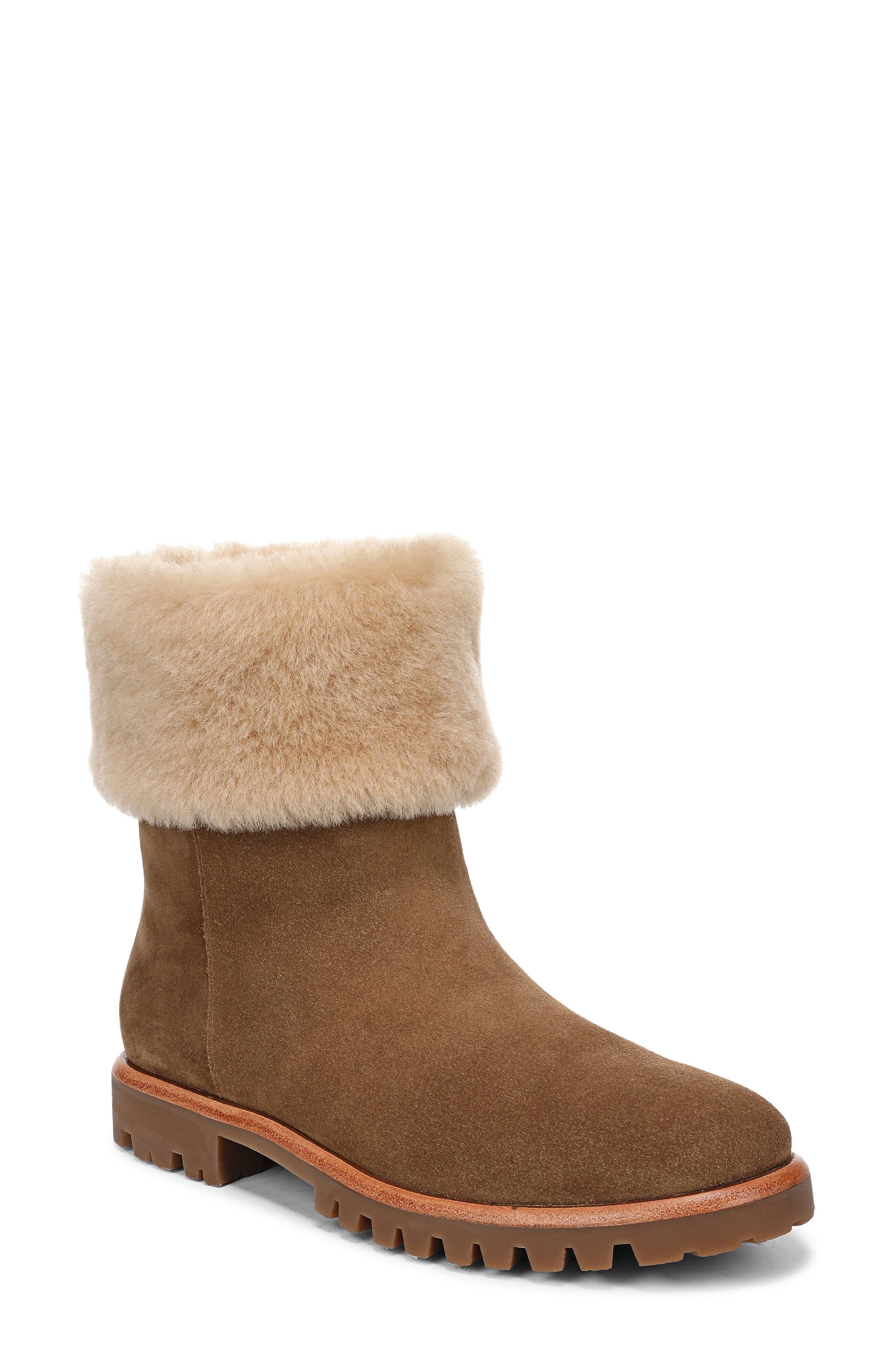 Cameron Genuine Shearling Boot, Main, color, ELMWOOD