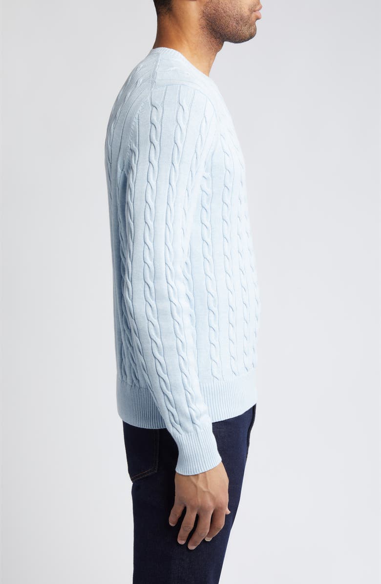 Brooks Brothers Supima<sup>®</sup> Cotton Cable Knit Sweater, Alternate, color, 