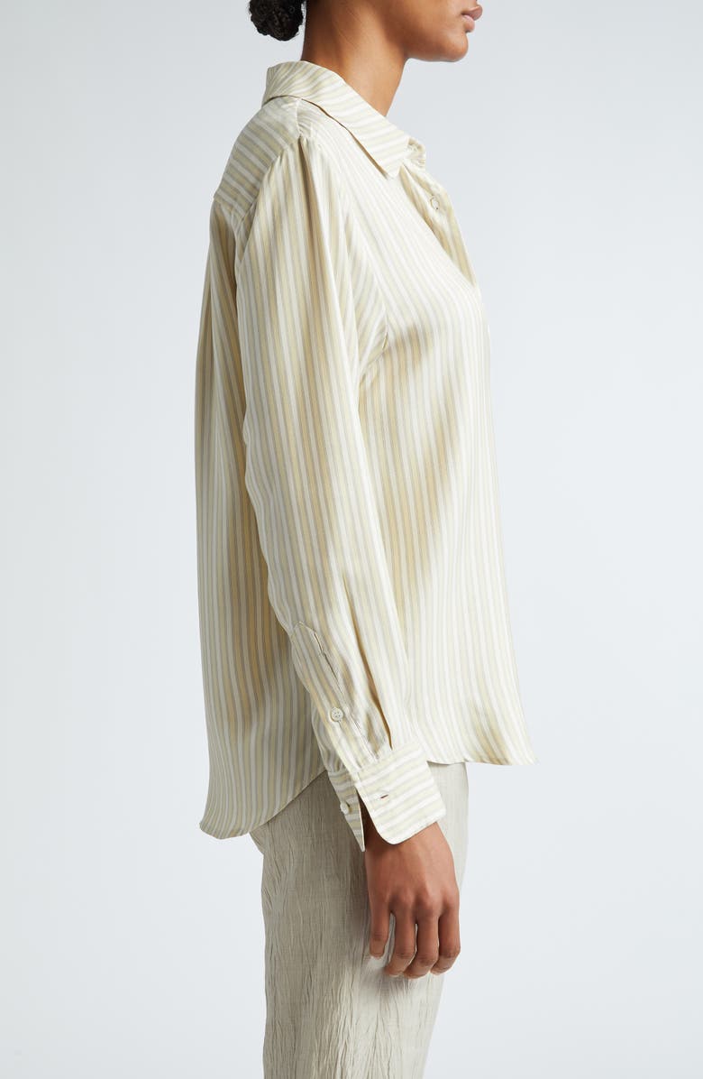 Paloma Wool Lorenzo Stripe Silk Button-Up Shirt, Alternate, color, 