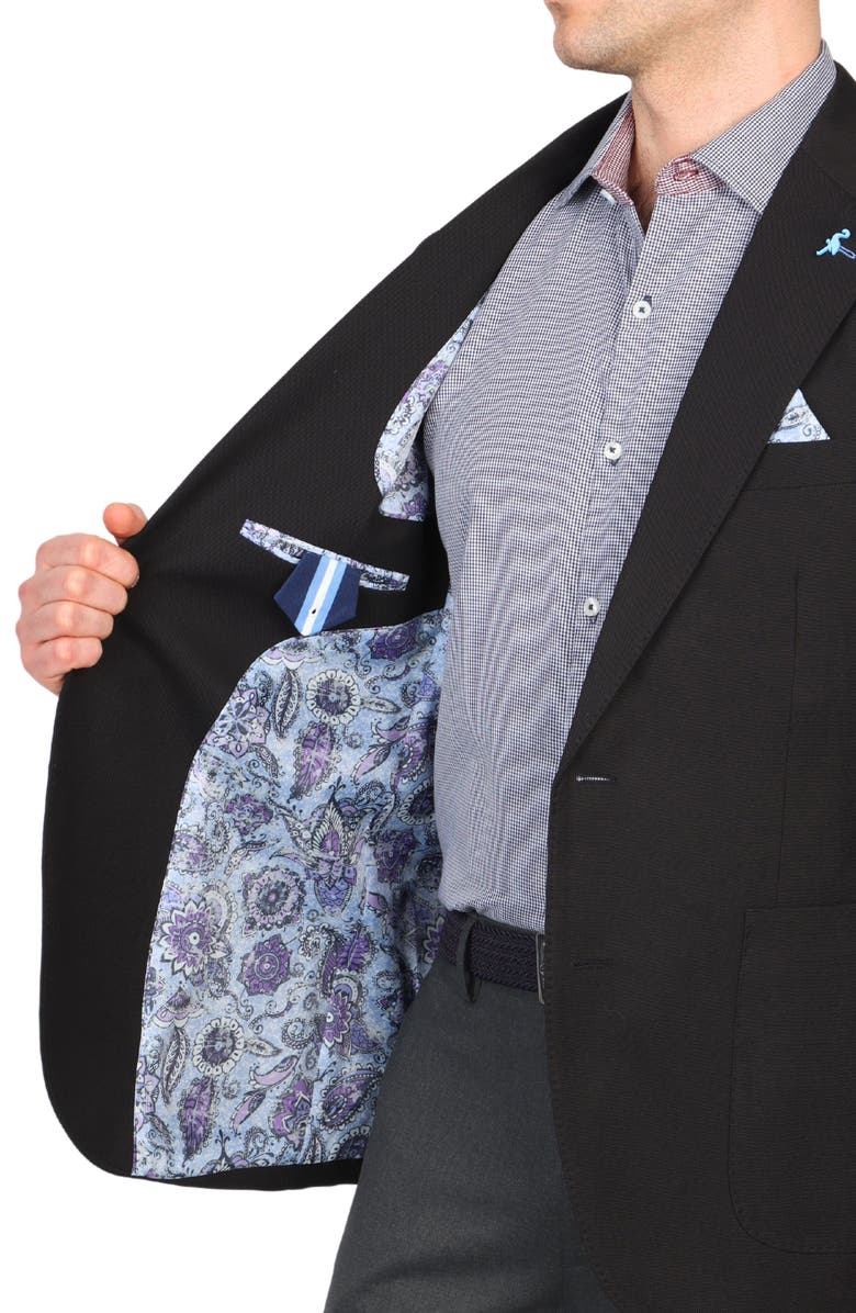 TailorByrd Textured Solid Sport Coat, Alternate, color, Black