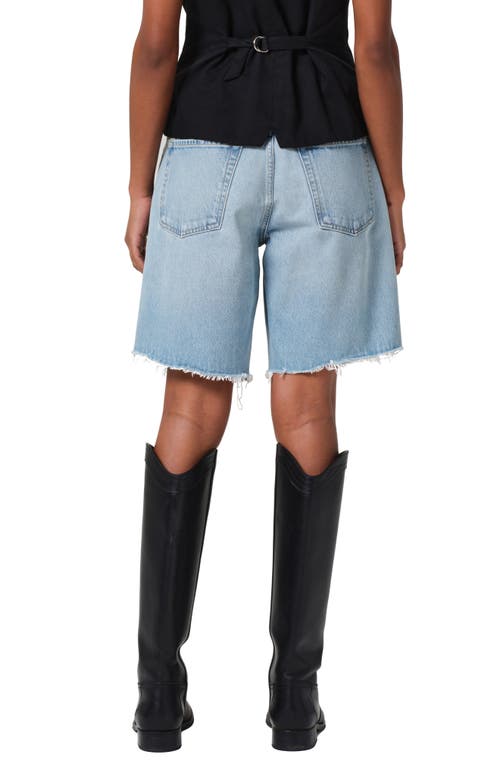Citizen Of Humanity Citizens Of Humanity Ayla High Waist Raw Hem Cutoff Denim Bermuda Shorts In Bianca