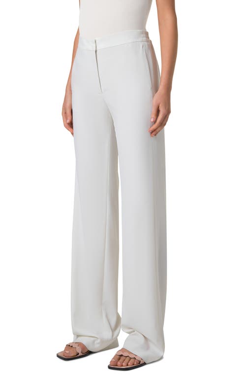 Akris Punto Chiara Wool Tricotine Wide-leg Ankle Pants In Cream
