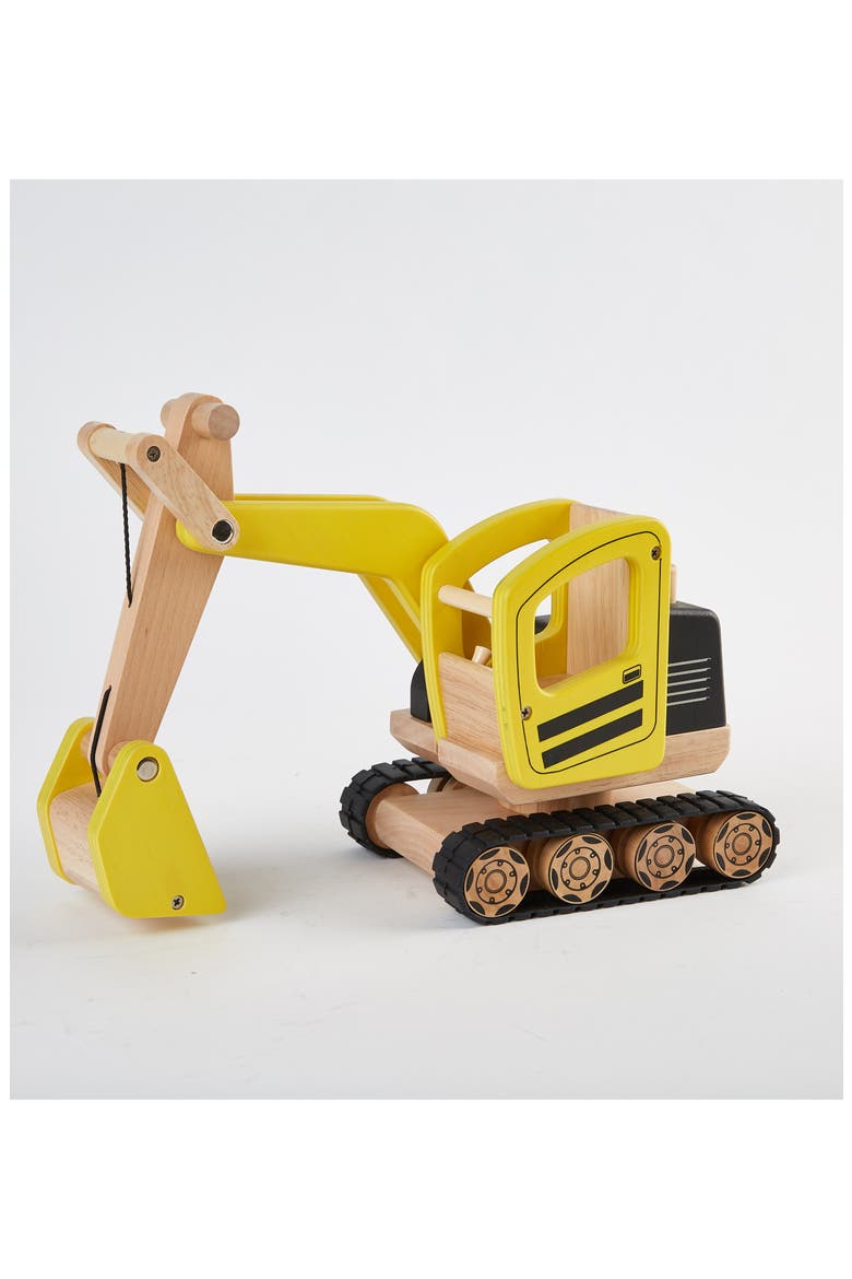 Wood Toy Digger, Alternate, color, YELLOW