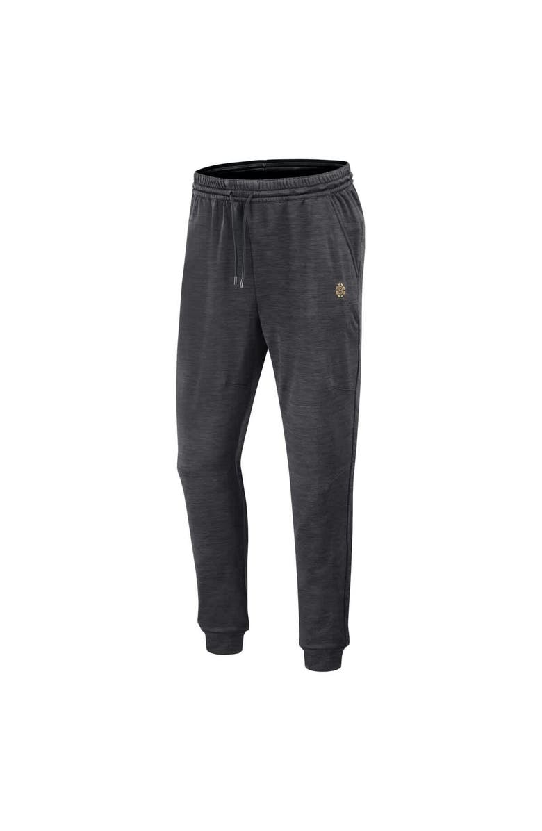 FANATICS Men's Fanatics  Heather Charcoal Boston Bruins Authentic Pro Fleece Sweatpants, Alternate, color, Heather Charcoal