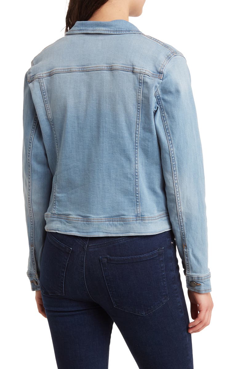 Caslon<sup>®</sup> Classic Denim Jacket, Alternate, color, Light Wash