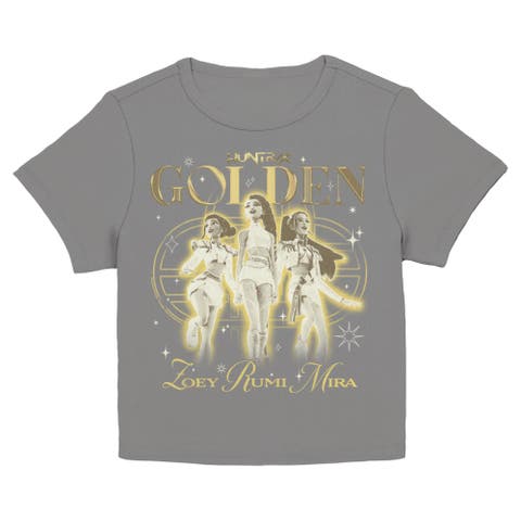 Junior's KPop Demon Hunters Huntrix The Golden Super Stars  Graphic T-Shirt