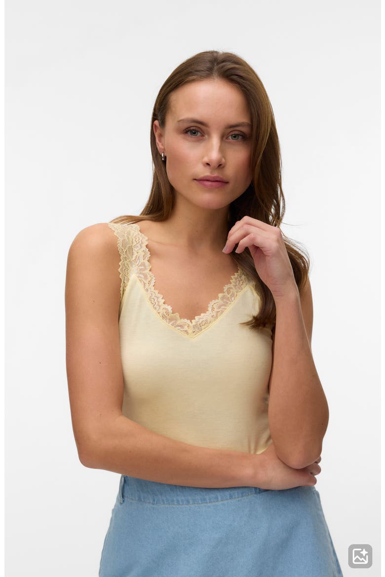 Rosa Lace Trim Tank, Alternate, color, FLAN