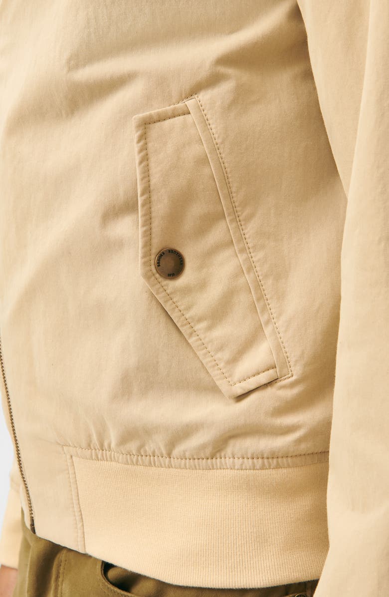 Brooks Brothers Cotton Blend Bomber Jacket, Alternate, color, Safari