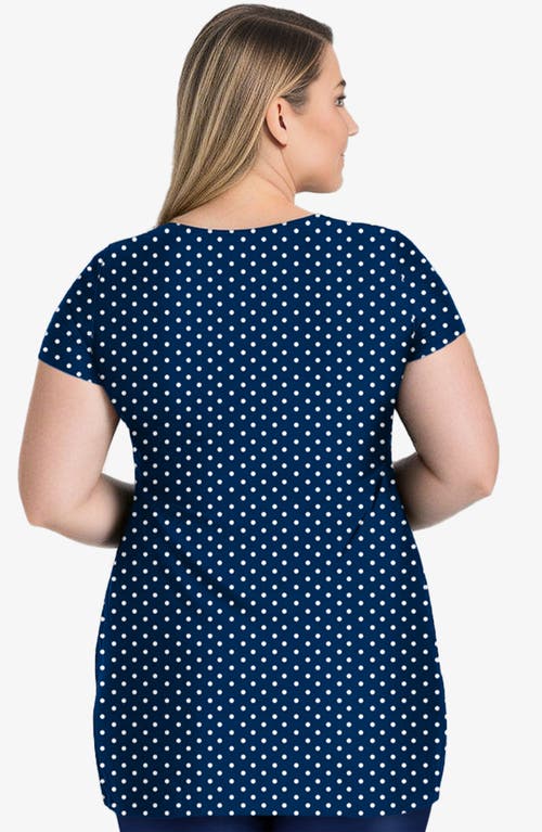 Calypsa Plus Size Anna Swim Tunic In Blue