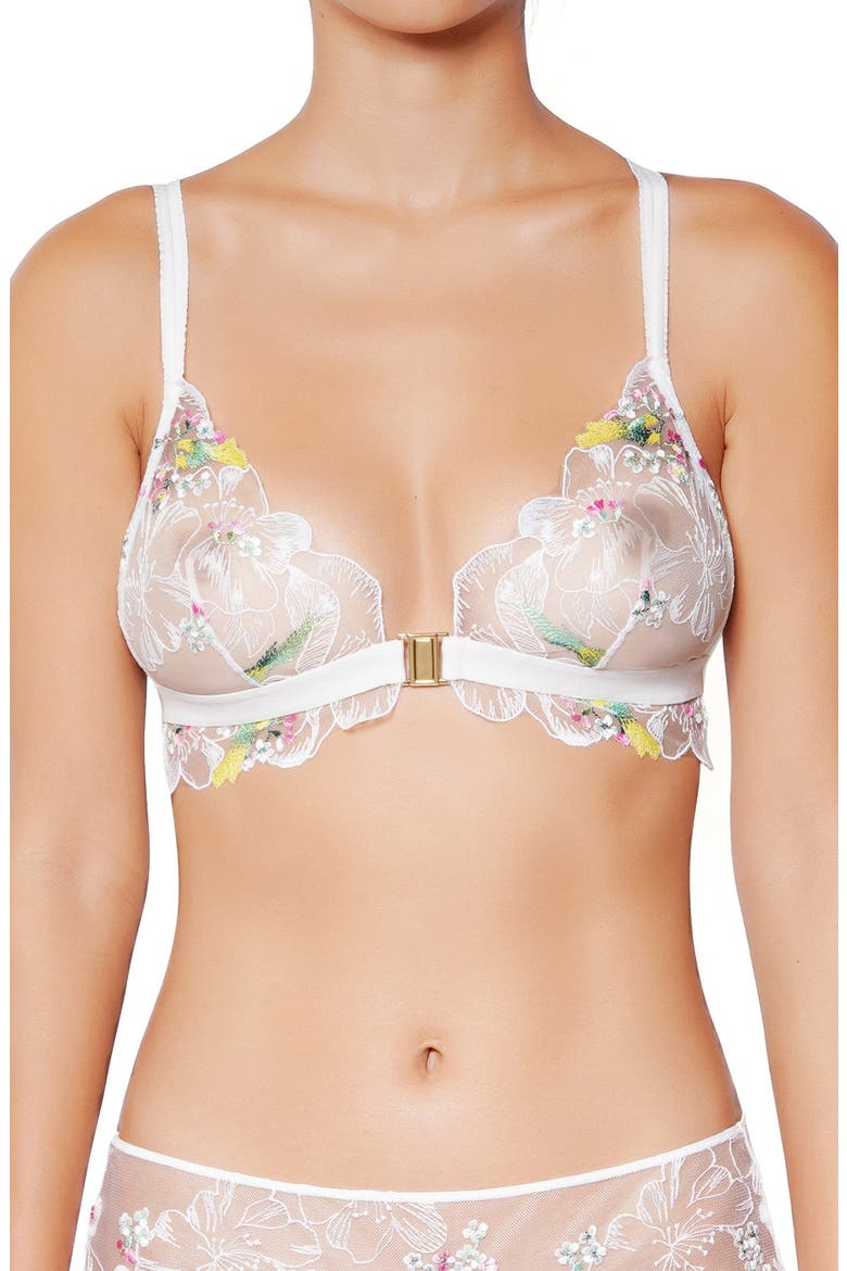 Winter Romance Bralette, Main, color, FLORAL WHITE