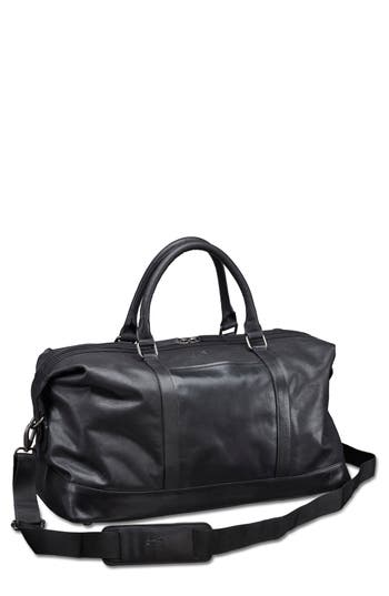 Mancini Carry-on Leather Duffle Bag In Black