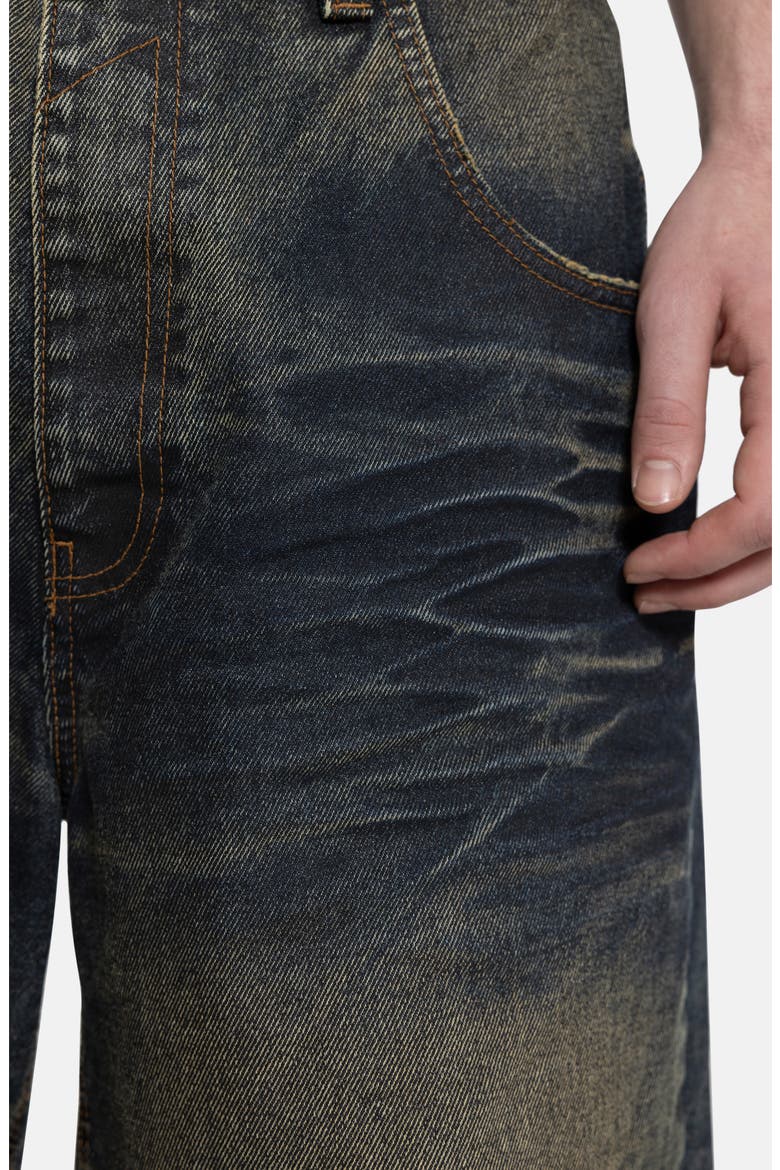 Colossus Cinch Back Wide Leg Denim Shorts, Alternate, color, BLUE